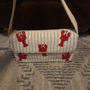 Viral TikTok Handcrafted In India Beaded Lobster purse bag